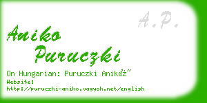 aniko puruczki business card